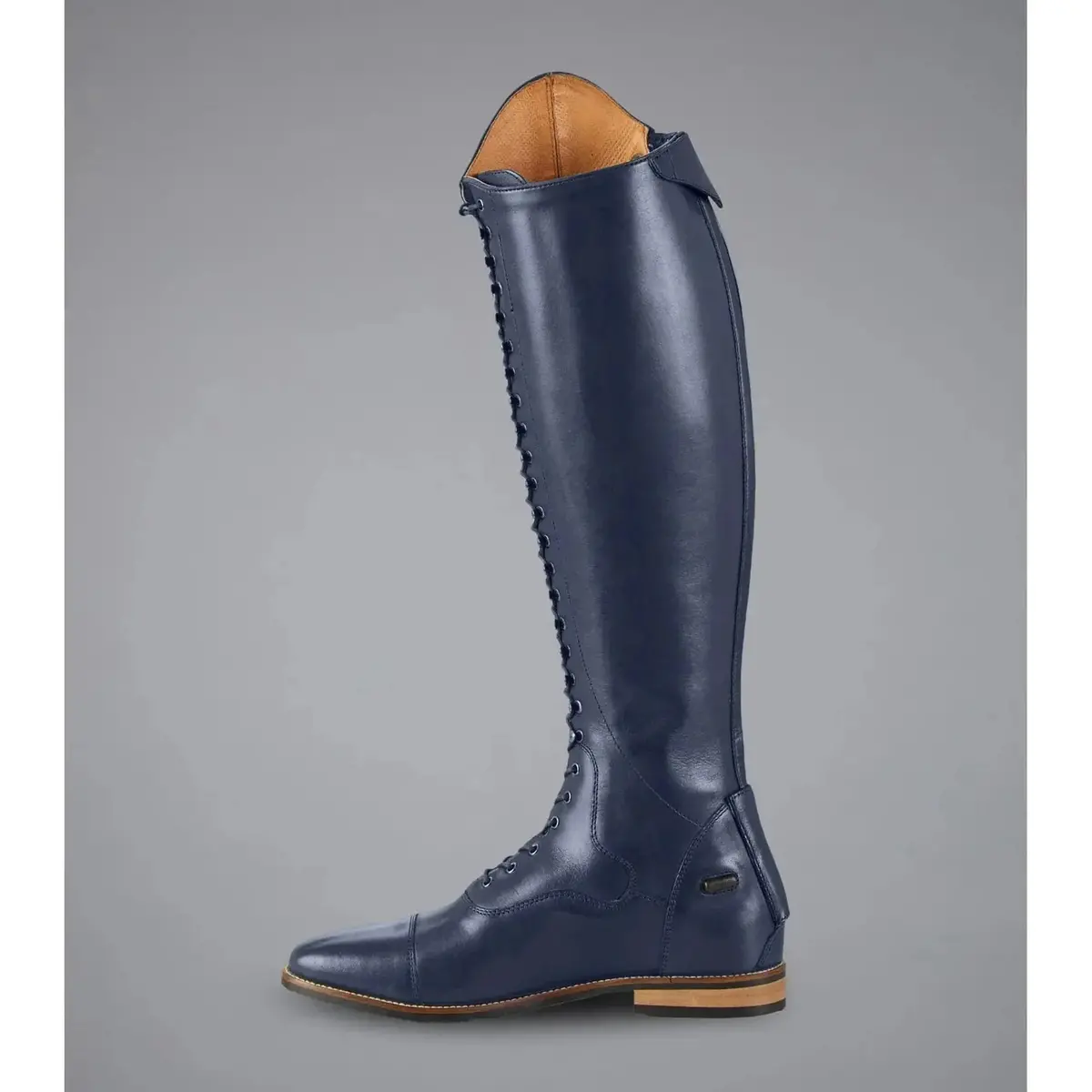 Premier Equine Maurizia Ladies Lace Front Tall Leather Riding Boot - Navy - In Stock 8Th April 4