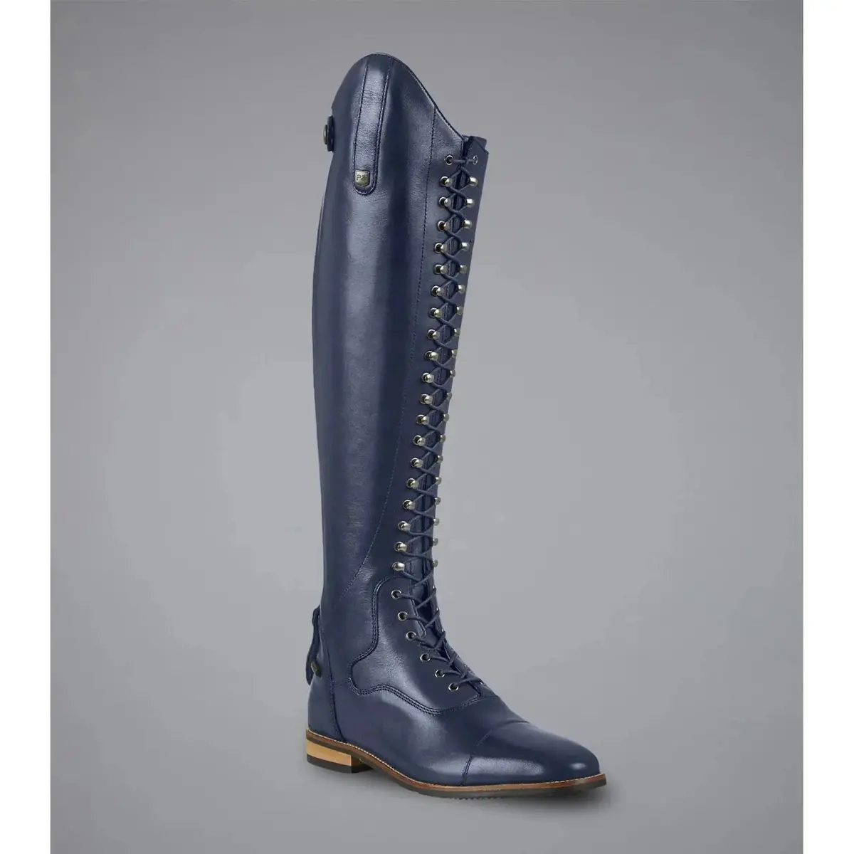 Premier Equine Maurizia Ladies Lace Front Tall Leather Riding Boot - Navy - In Stock 8Th April 5