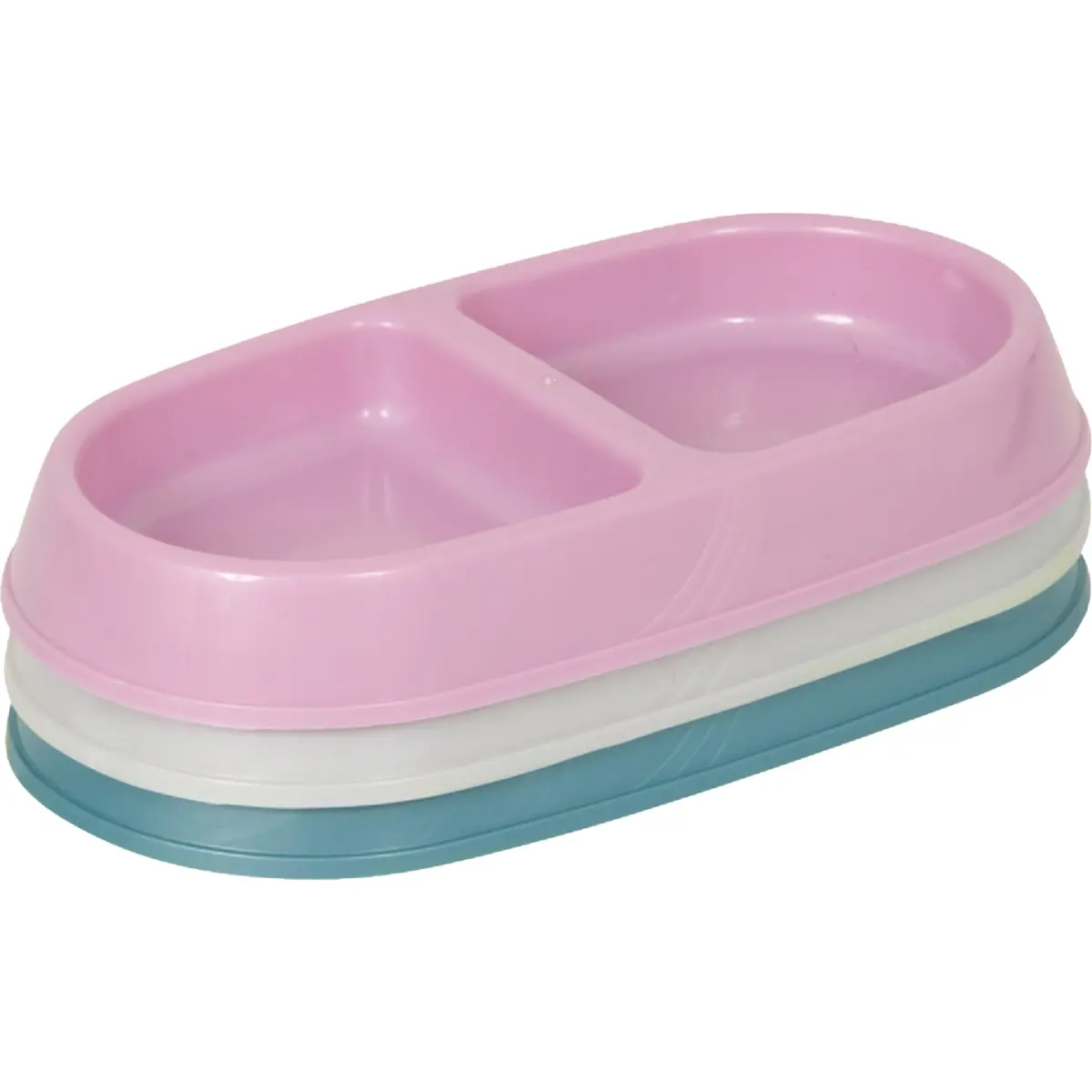 Designer Plastic 7 Oz. Small Double Bowl Pet Dish 1