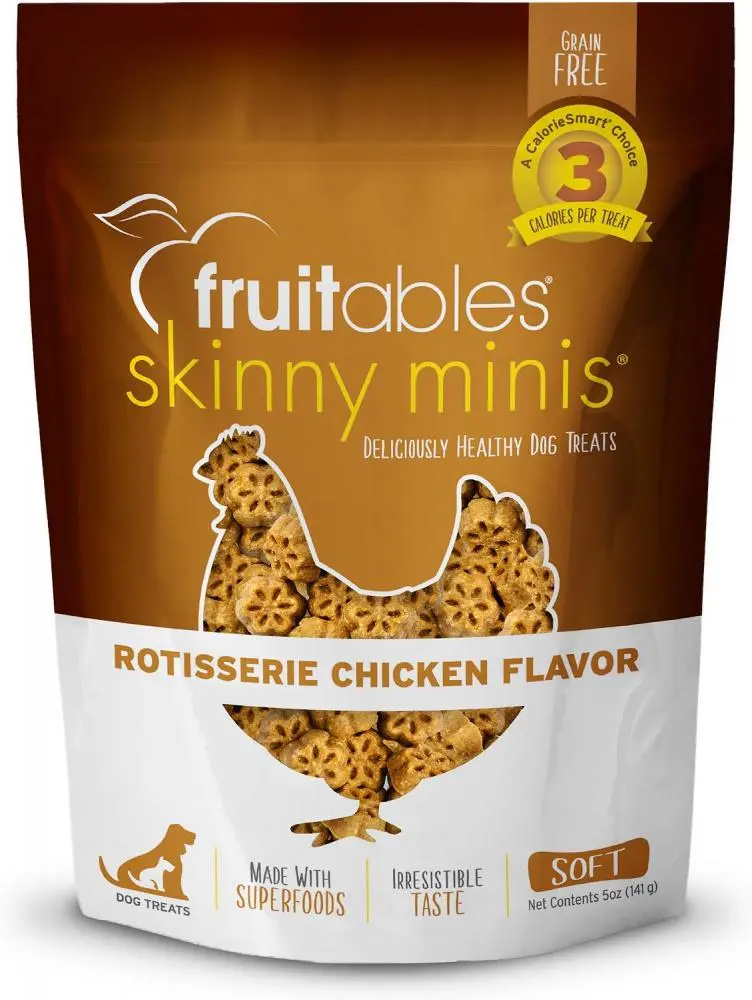 Fruitables Skinny Minis Rotisserie Chicken Flavor Soft & Chewy Dog Treats 1
