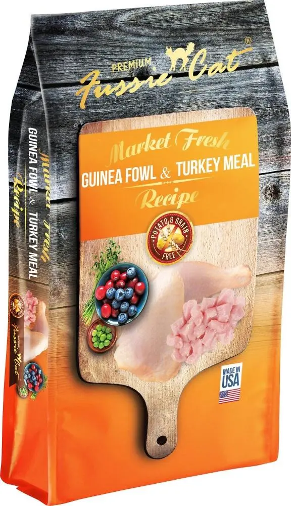 Fussie Cat Market Fresh Grain Free Guinea Fowl & Turkey Meal Recipe Dry Cat Food 1
