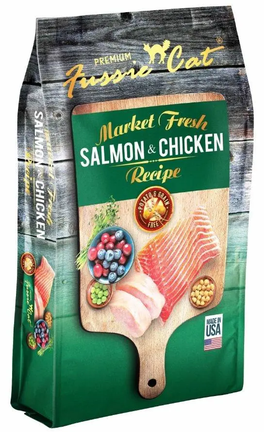 Fussie Cat Market Fresh Grain Free Salmon & Chicken Recipe Dry Cat Food 1
