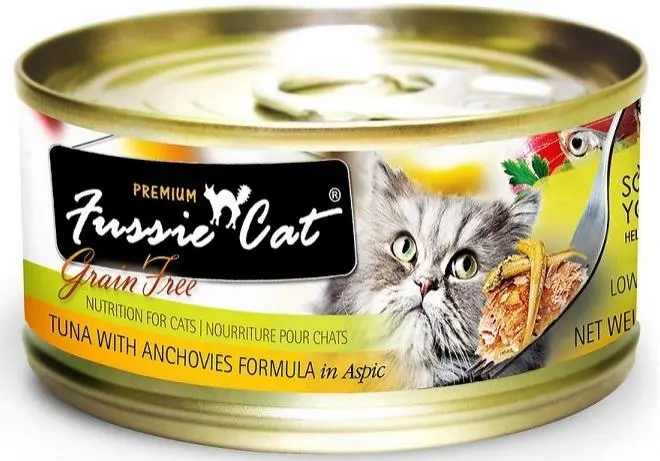 Fussie Cat Premium Tuna With Anchovies Formula In Aspic Canned Food 1
