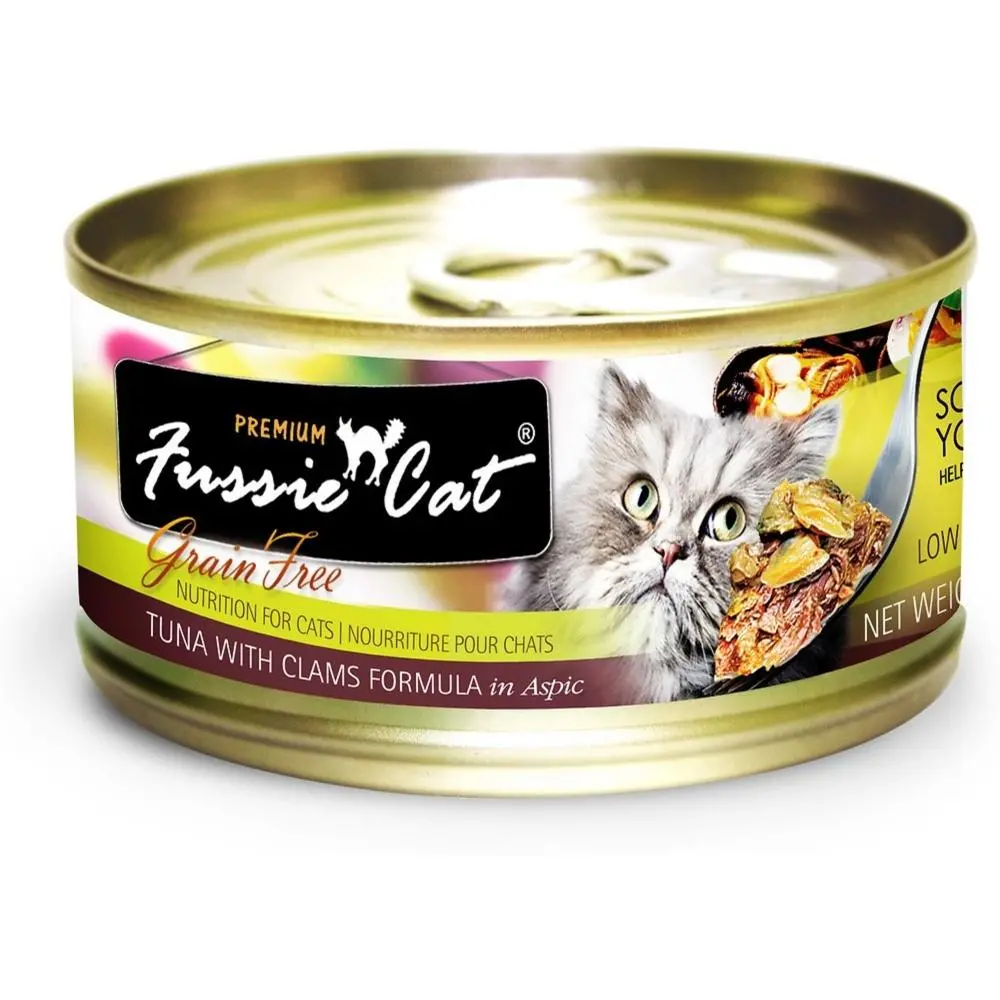 Fussie Cat Premium Tuna With Clams Formula In Aspic Canned Food 1