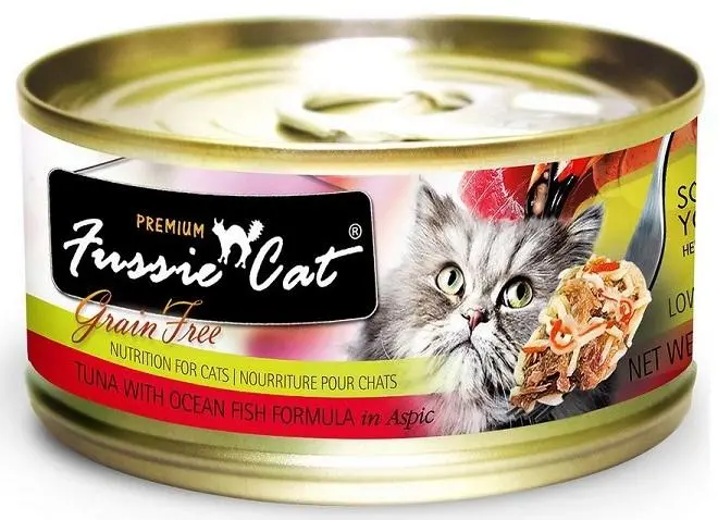 Fussie Cat Premium Tuna With Ocean Fish Formula In Aspic Canned Food 1