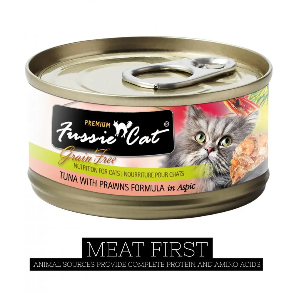 Fussie Cat Premium Tuna With Prawns Formula In Aspic Canned Food 2