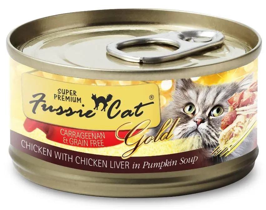 Fussie Cat Super Premium Grain Free Chicken With Chicken Liver In Pumpkin Soup Canned Cat Food 1
