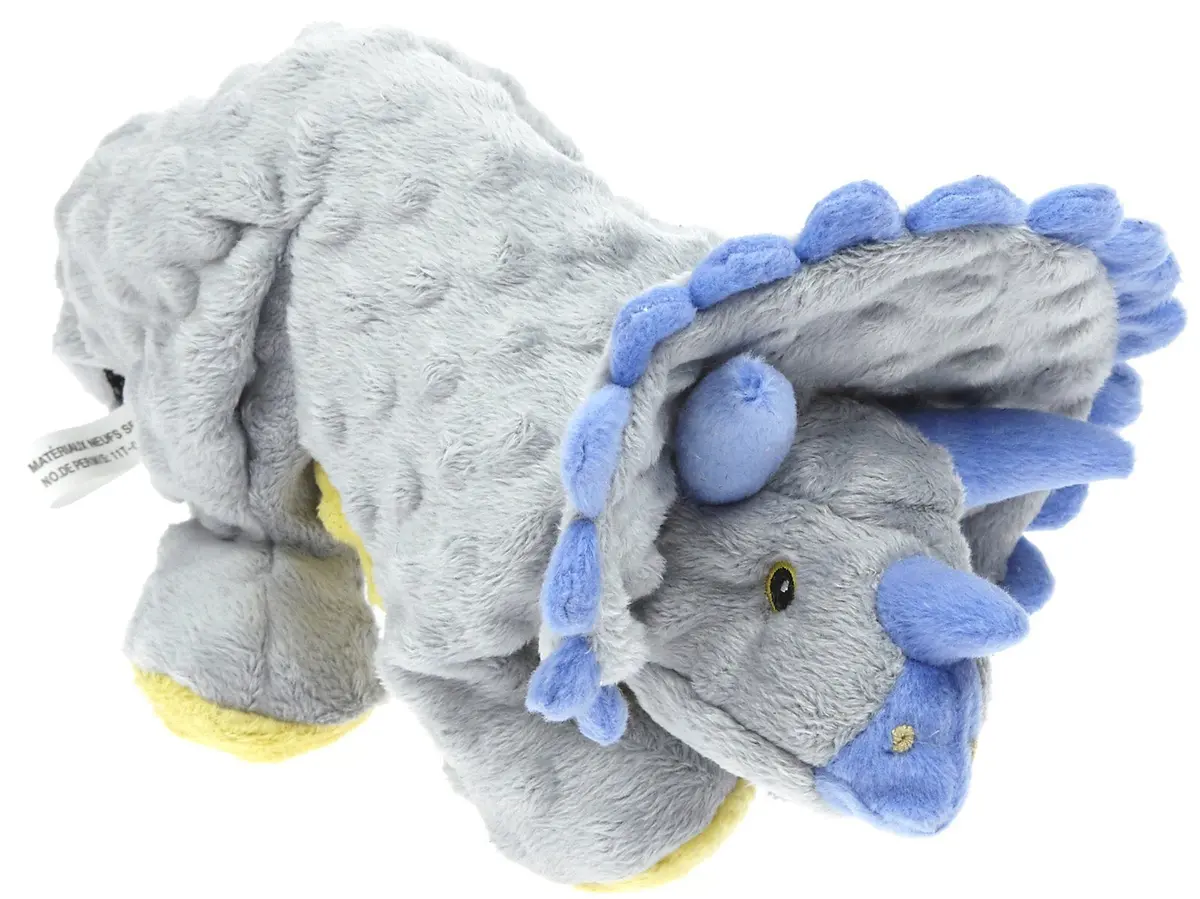 Go Dog Frills The Grey Triceratops Dog Chew Toy 1