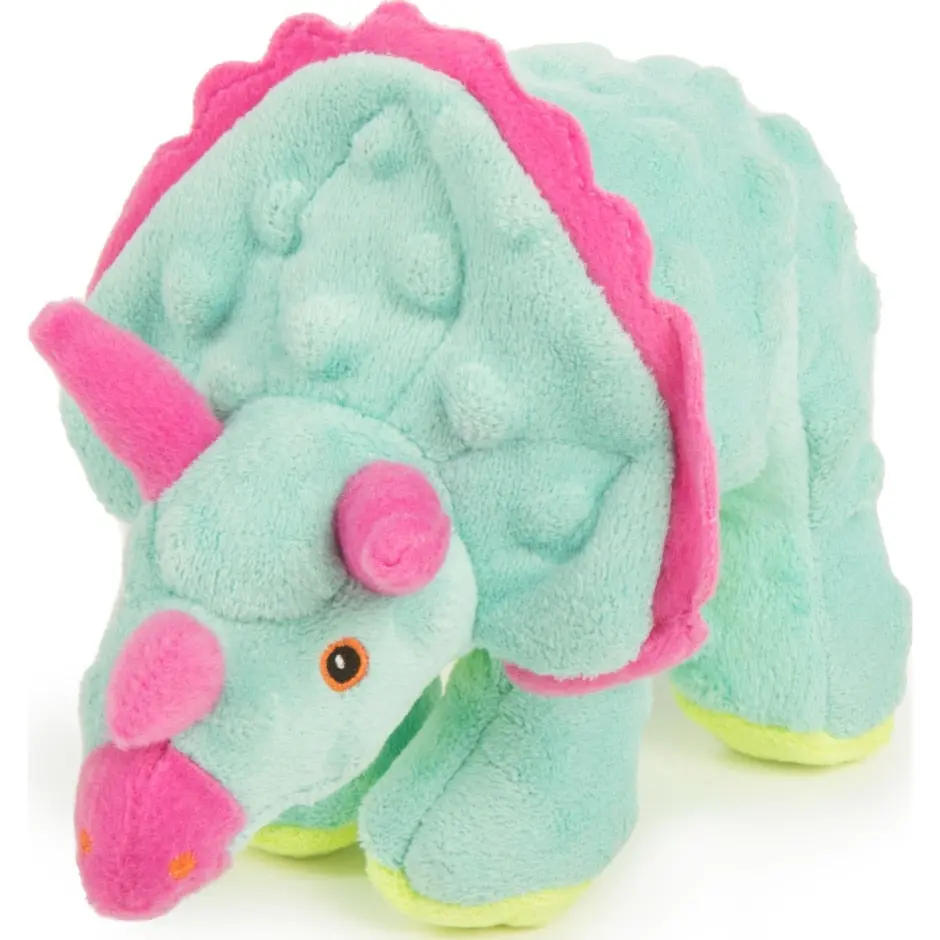 Godog Dinos Frills Durable Plush Squeaker Dog Toy 1
