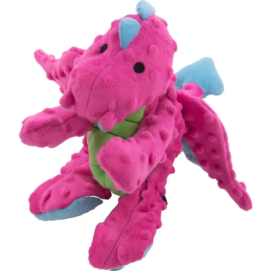 Godog Dragons Durable Plush Squeaker Dog Toy 1