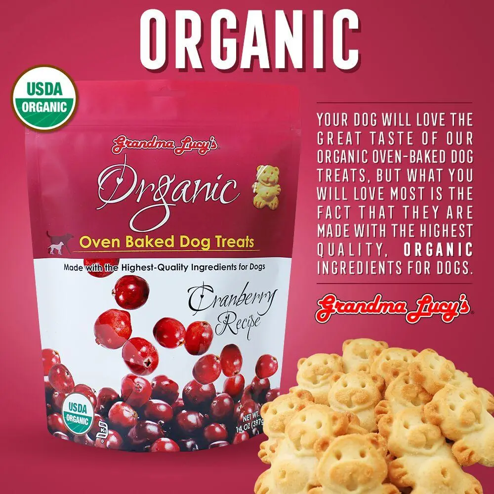 Grandma Lucy's Organic Oven Baked Cranberry Flavor Dog Treats 2