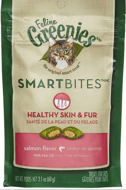 Greenies Smartbites Skin And Fur Salmon Cat Treats 1