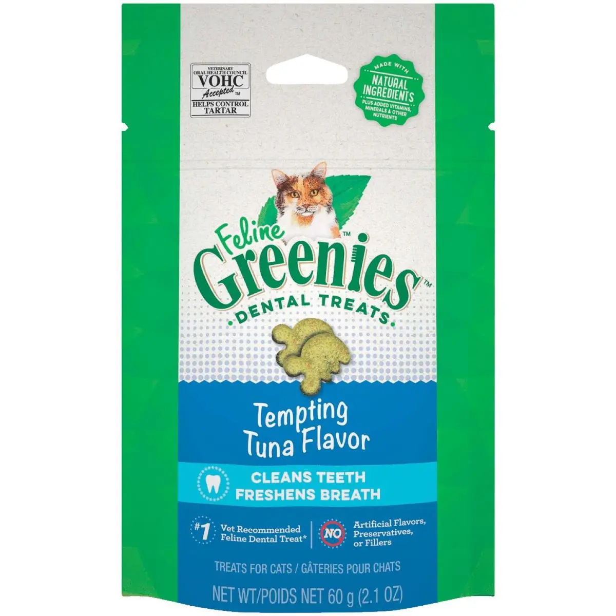 Greenies Tempting Tuna 2.1 Oz. Dental Cat Treats 1