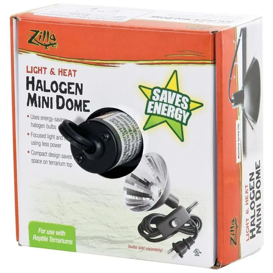 Zilla Halogen Mini Dome Fixture Light & Heat Dome 1