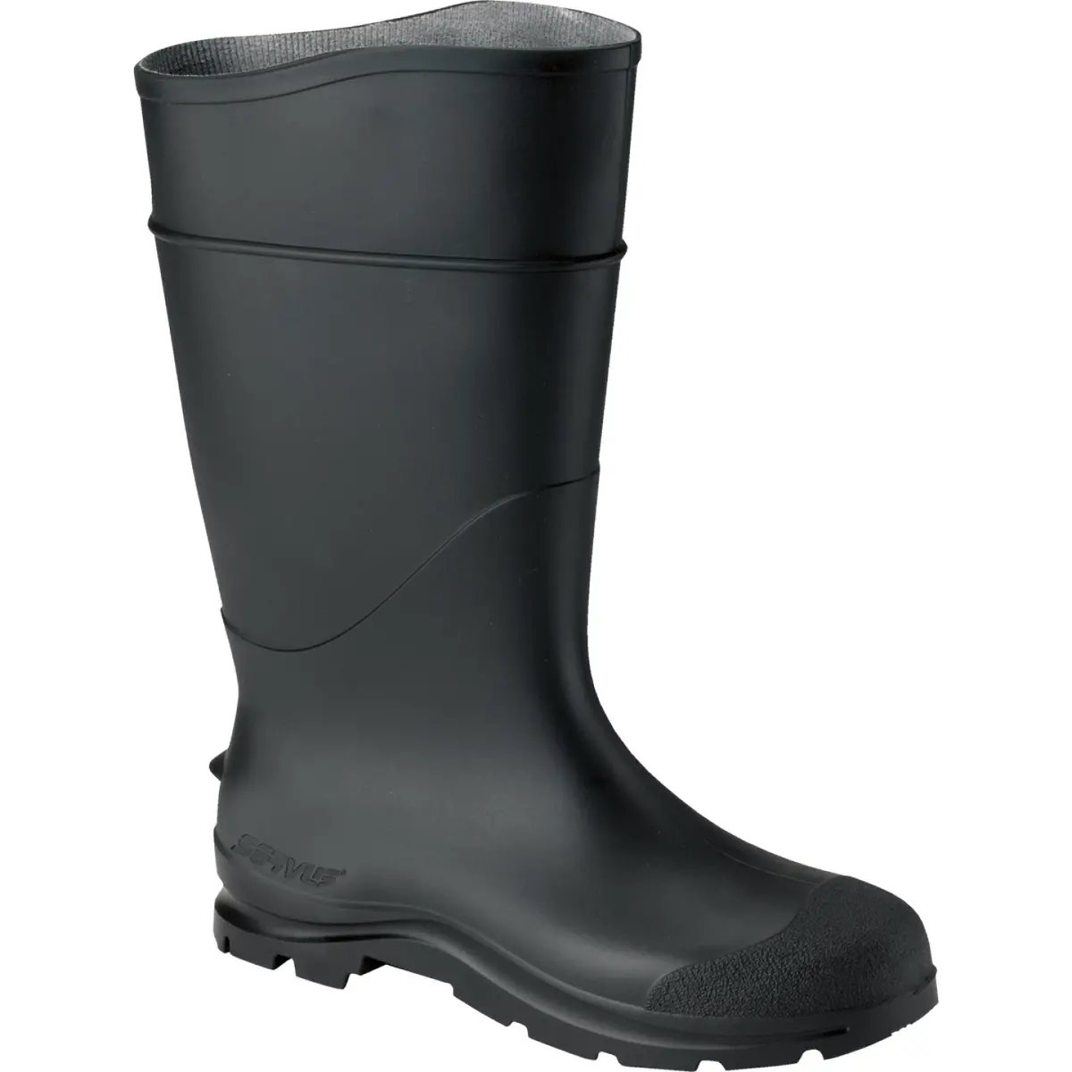 Honeywell Servus Men's Size 12 Black Plain Toe Pvc Rubber Boot 1
