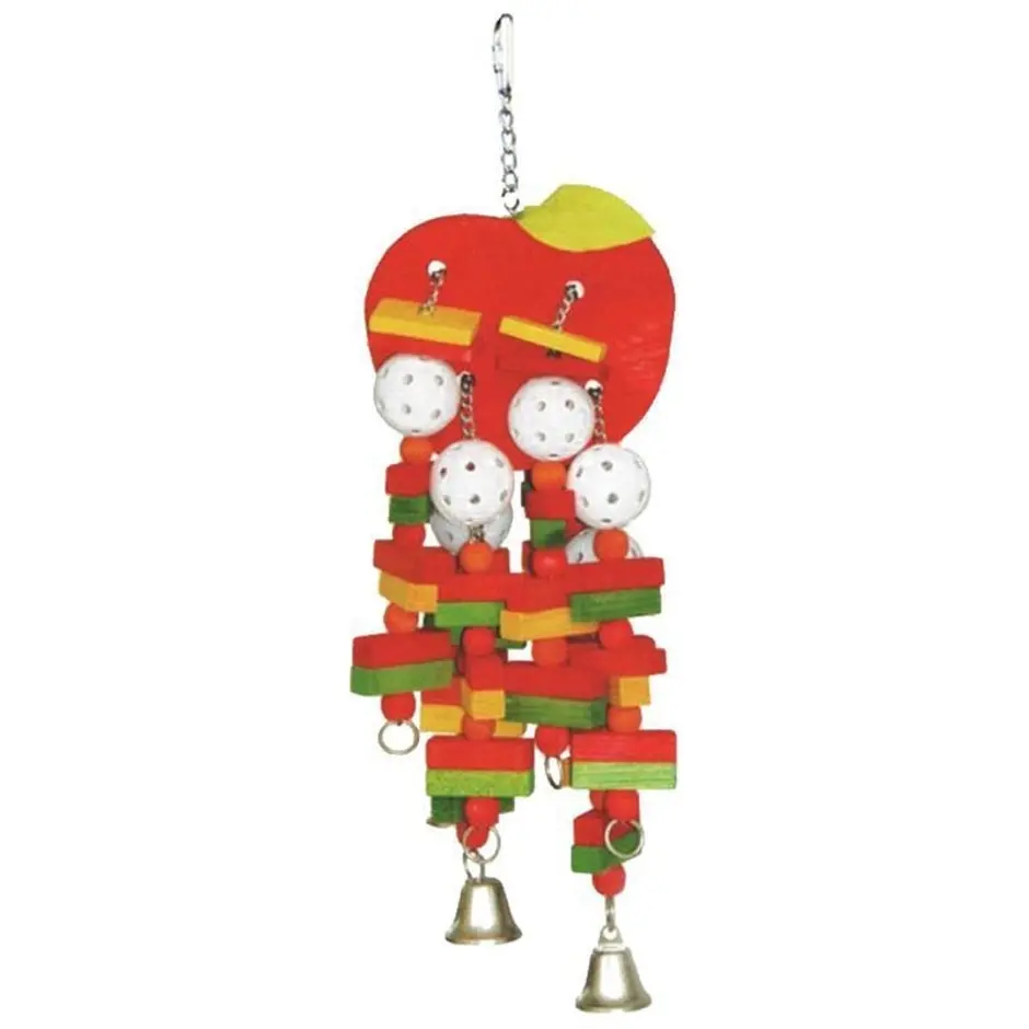 Happy Beaks Wooden Apple Bird Toy 1