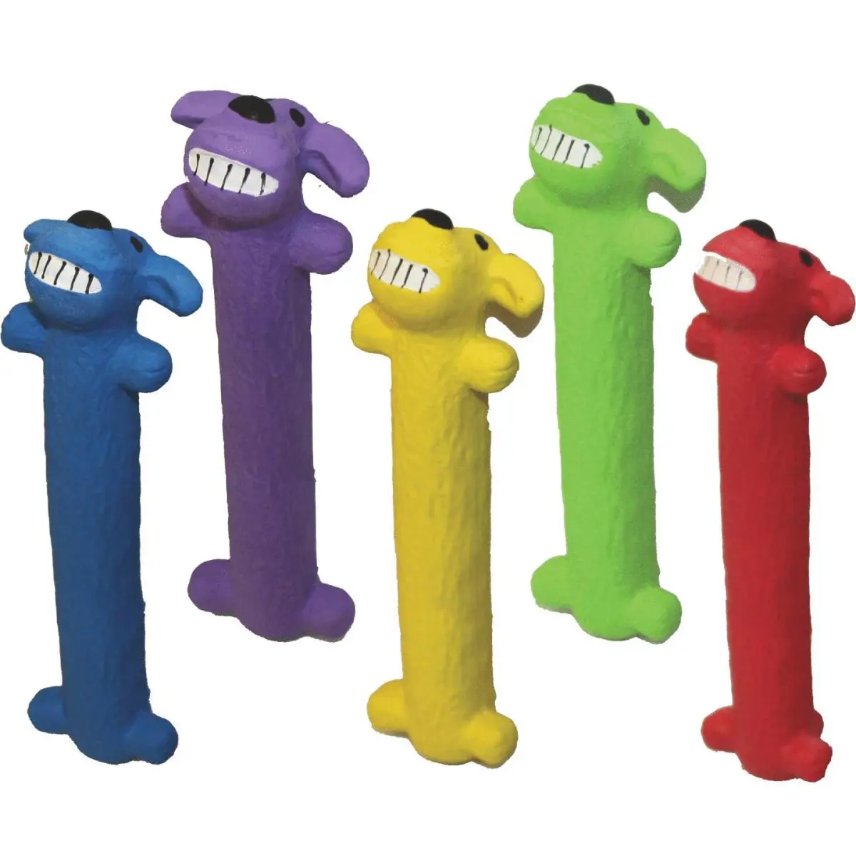 Multipet Loofa Ruff 6 In. Latex Squeaky Dog Toy 1