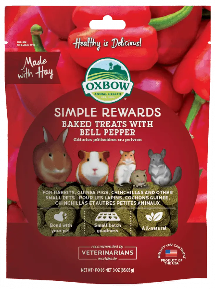 Oxbow Simple Rewards Baked Treats With Bell Pepper 1