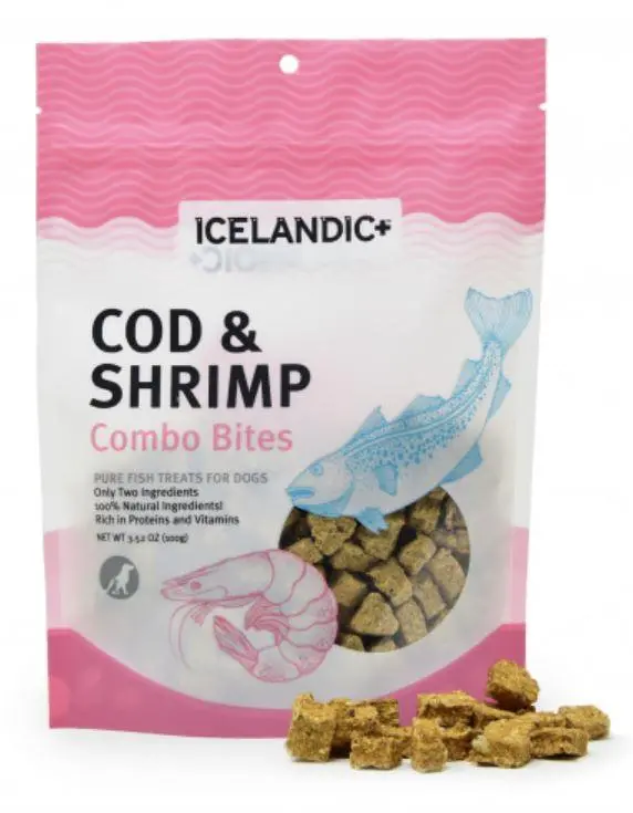 Icelandic+ Cod & Shrimp Combo Bites Fish Dog Treats 1