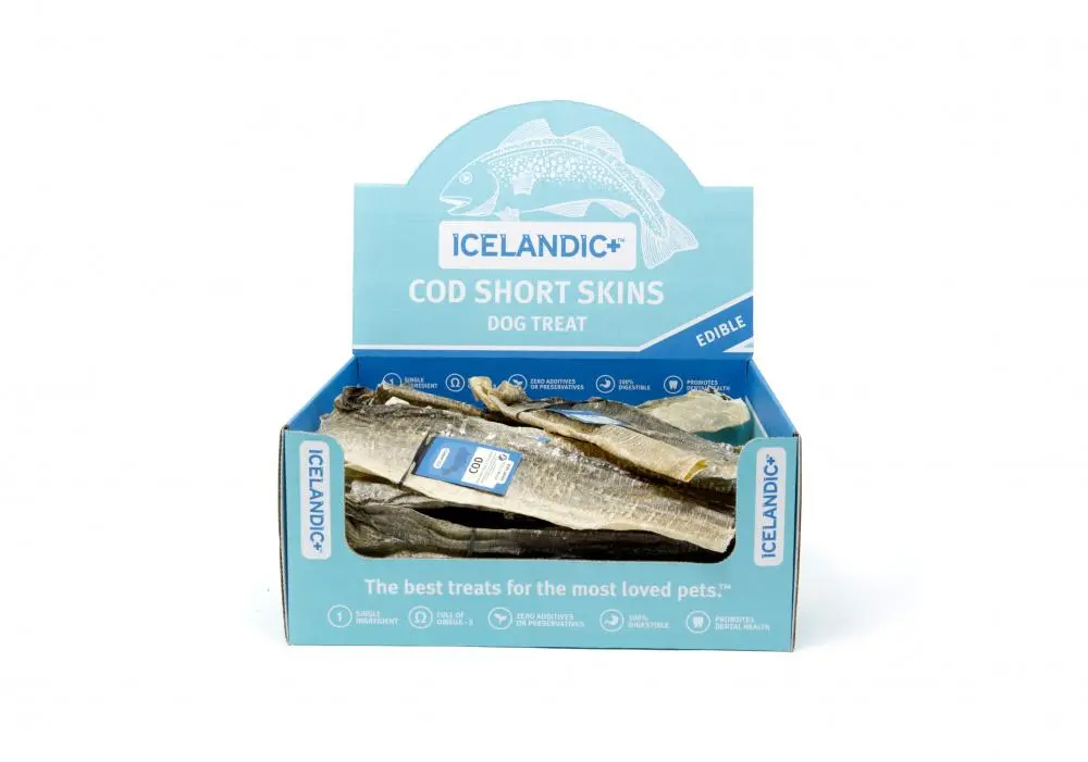Icelandic+ Cod Short Skin Sticks Fish Dog Treats 1