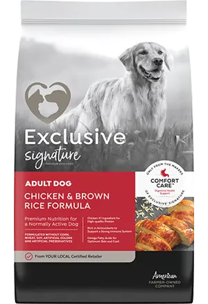 Exclusive® Signature® Adult Dog Chicken & Brown Rice Formula Dog Food 1
