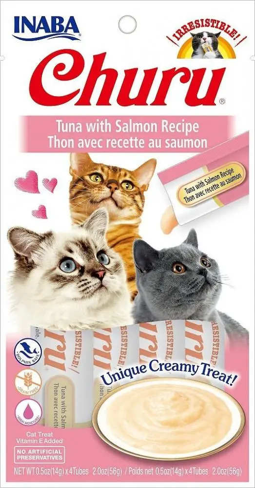 Inaba Churu Tuna With Salmon Puree Recipe Cat Treat 1