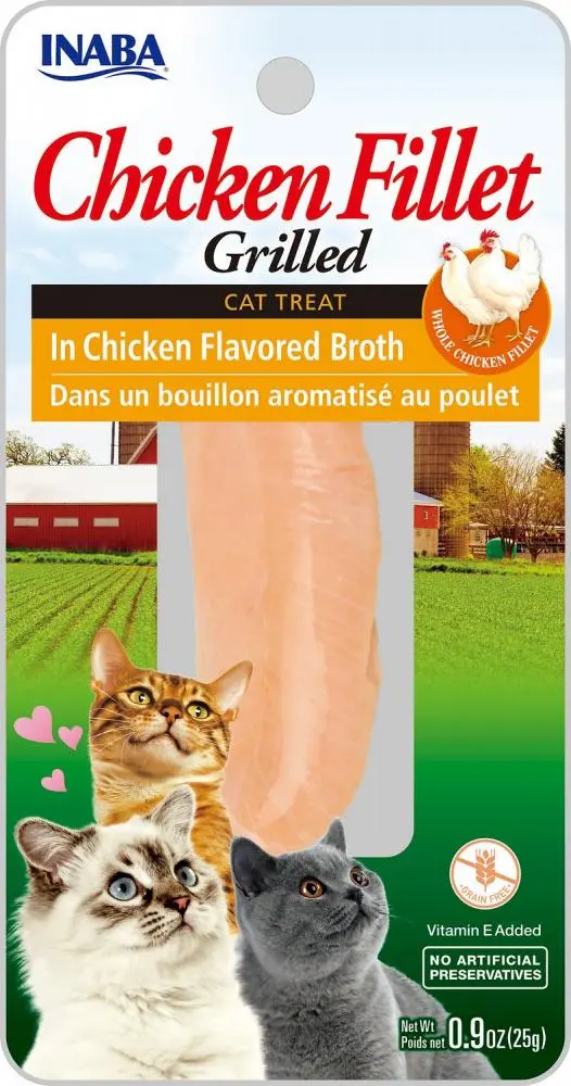 Inaba Ciao Grain Free Grilled Chicken Fillet In Broth Cat Treat 1
