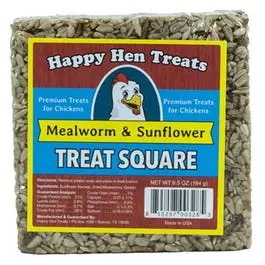 Poultry Treats, Mealworm & Sunflower Squares, 6.5-Oz. 1