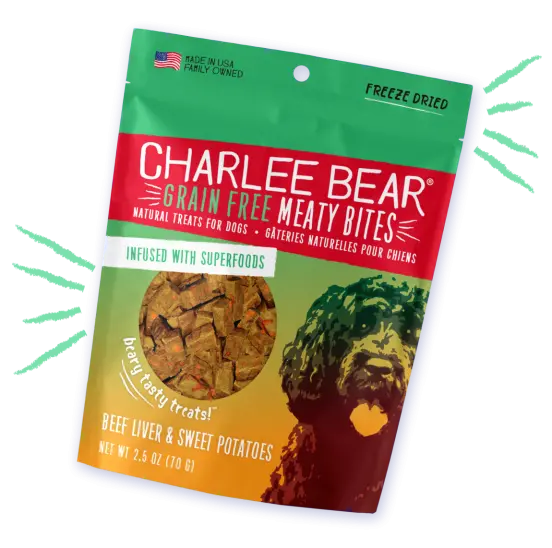 Charlee Bear Grain Free Meaty Bites Beef Liver & Sweet Potatoes 1