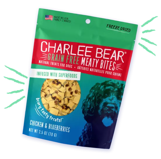 Charlee Bear Grain Free Meaty Bites Chicken & Blueberries 1