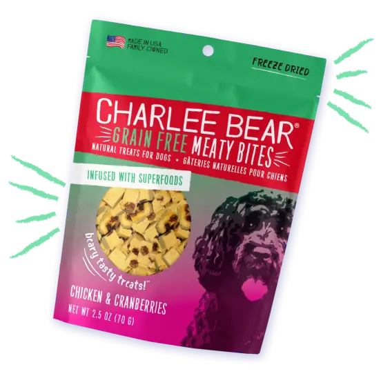 Charlee Bear Grain Free Meaty Bites Chicken & Cranberries 1