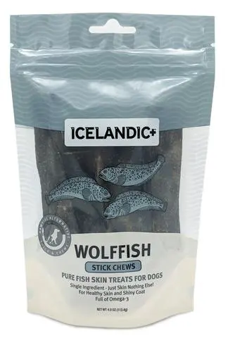 Icelandic+ Wolffish Stick & Pieces Chews Fish Dog Treat 1