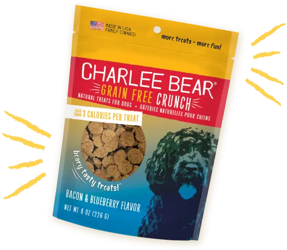 Charlee Bear Grain Free Crunch Bacon & Blueberry Dog Treats 1