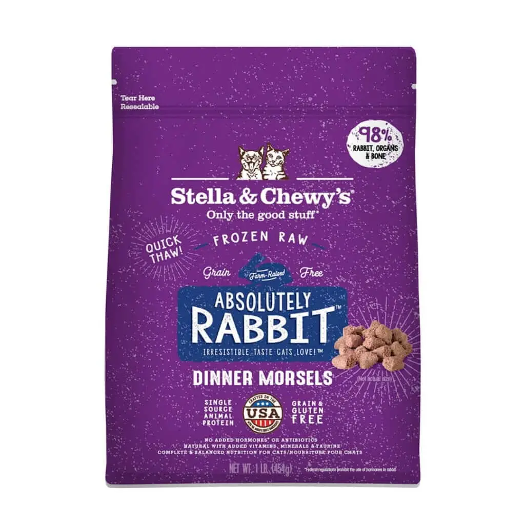 Stella & Chewy's Absolutely Rabbit Frozen Raw Dinner Morsels Cat Food 1