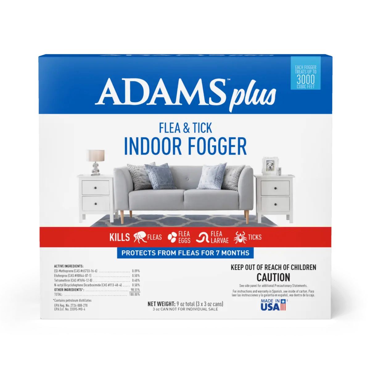 Adams Plus Flea & Tick Indoor Fogger 1