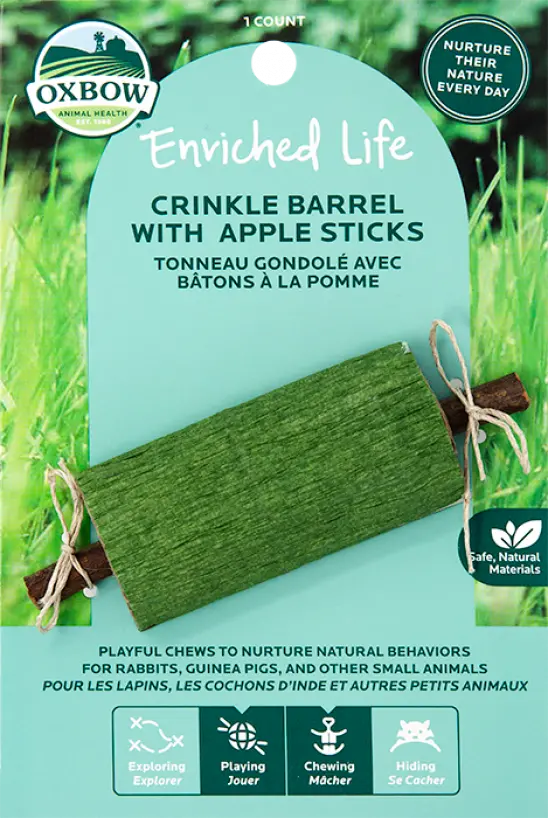 Oxbow Enriched Life Crinkle Barrel With Apple Sticks 1