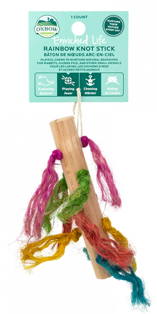 Oxbow Enriched Life Rainbow Knot Stick 1