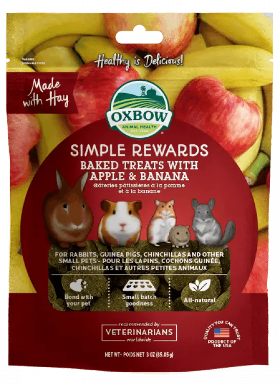 Oxbow Simple Rewards Baked Treats With Apple & Banana 1