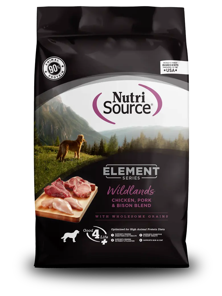 Nutrisource Element Series Wildlands Chicken, Pork, & Bison Blend Dog Food 1