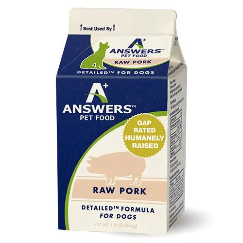Answers Pet Food Detailed Pork Formula For Dogs - Carton 1