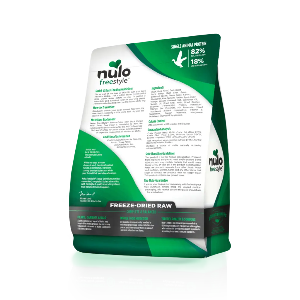 Nulo Freestyle Freeze-Dried Raw Duck With Pears 2