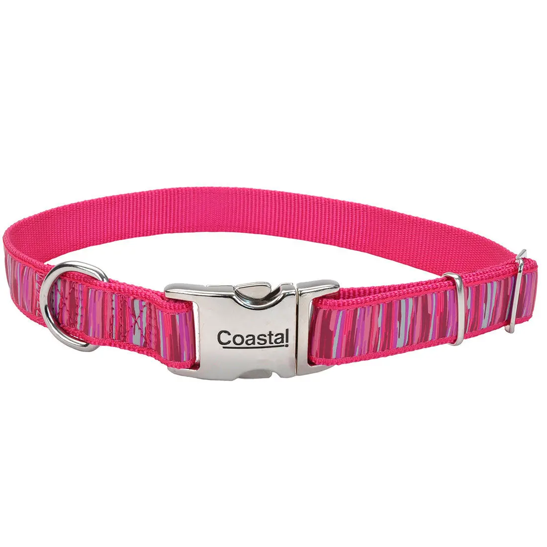 Coastal Pet Products Ribbon Adjustable Dog Collar With Metal Buckle 1