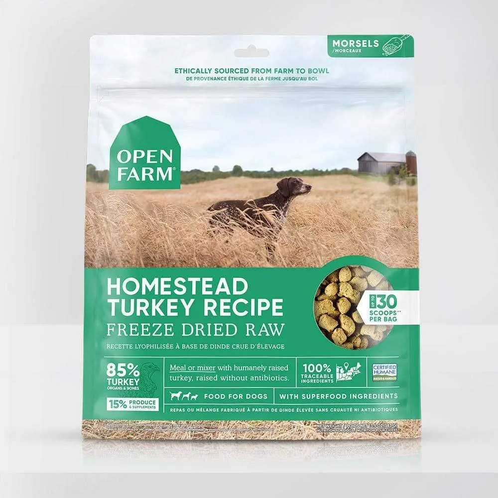 Open Farm Homestead Turkey Freeze Dried Raw Dog Food 1