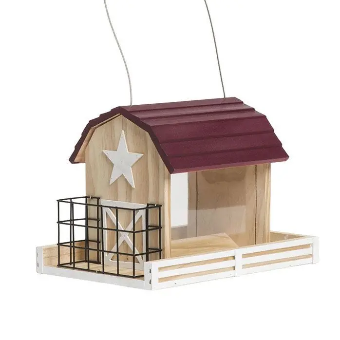 Perky-Pet® Star Barn Wood Chalet Bird Feeder 1