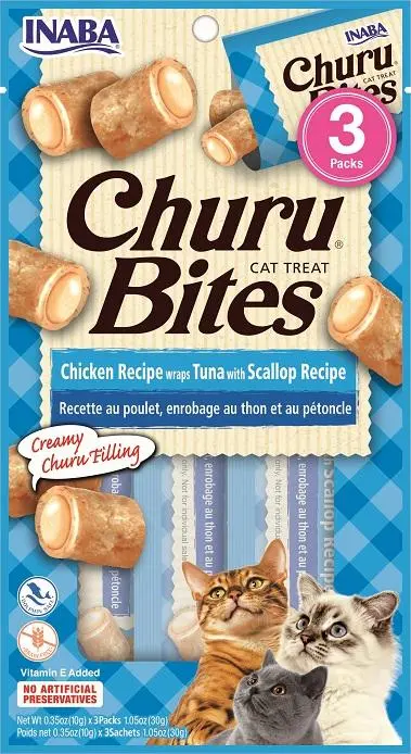 Inaba Churu Bites Tuna With Scallop Cat Treats 1