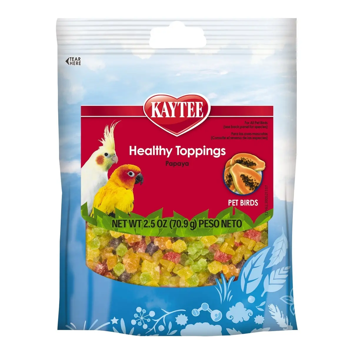 Kaytee Healthy Toppings Papaya Treat For All Pet Birds 1
