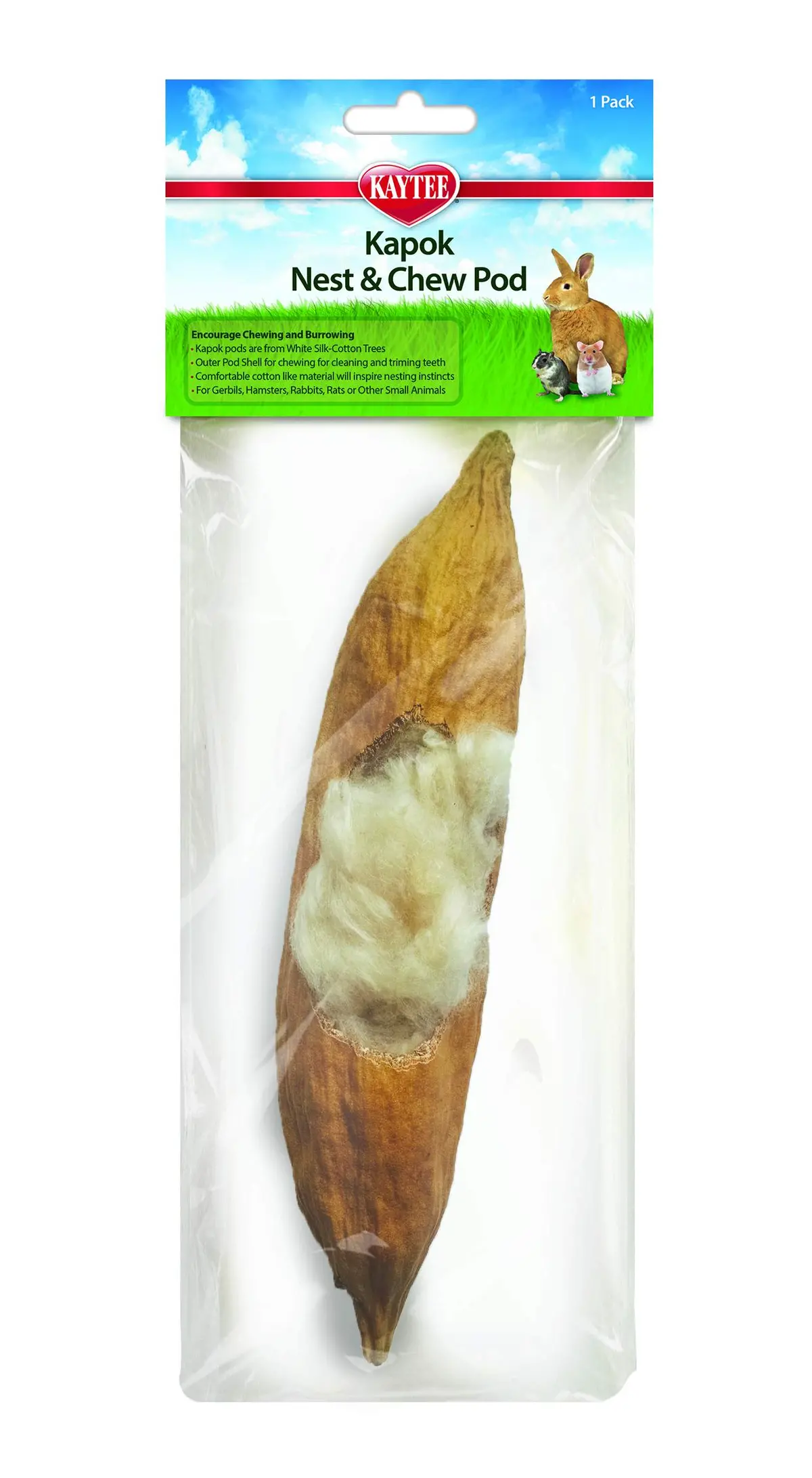 Kaytee Kapok Nest & Chew Pods, 1 Pack 1