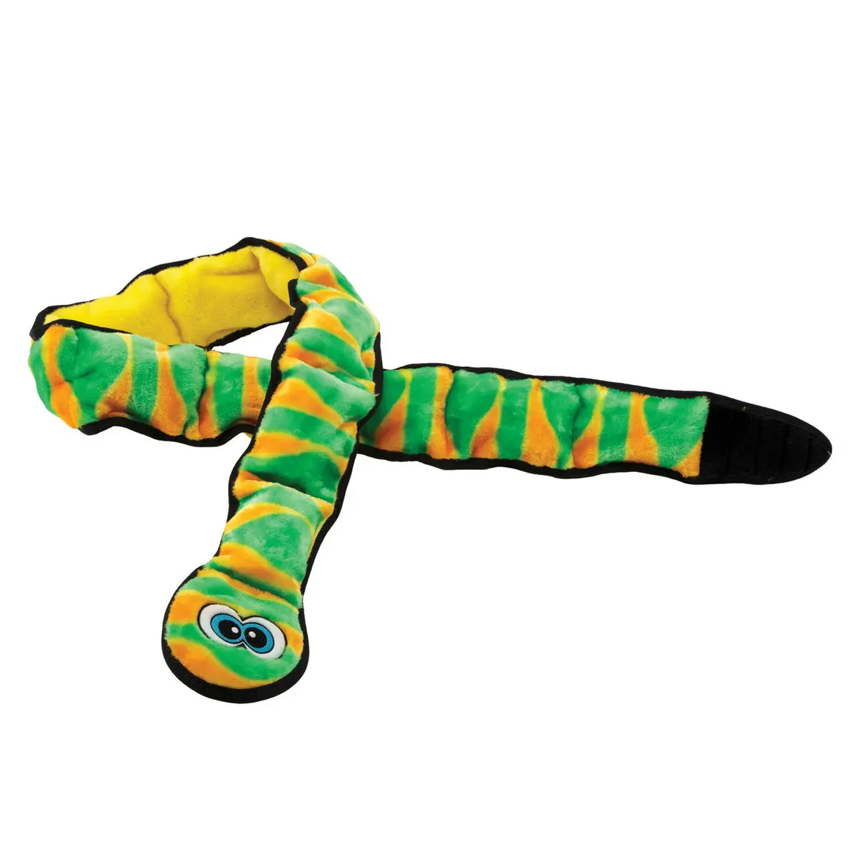 Outward Hound Invincibles Green Snake Plush Dog Toy 1