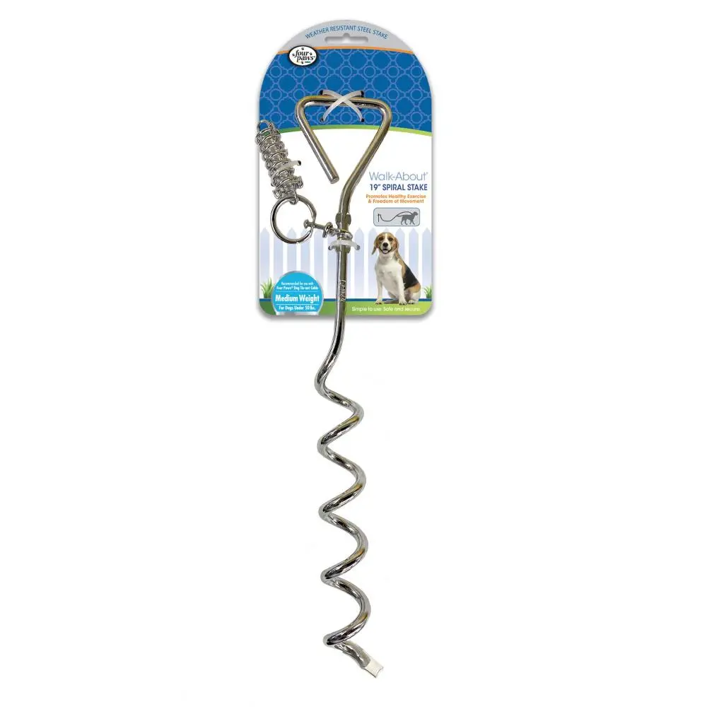 Four Paws® Walk-About® Spiral Tie-Out Stake 1