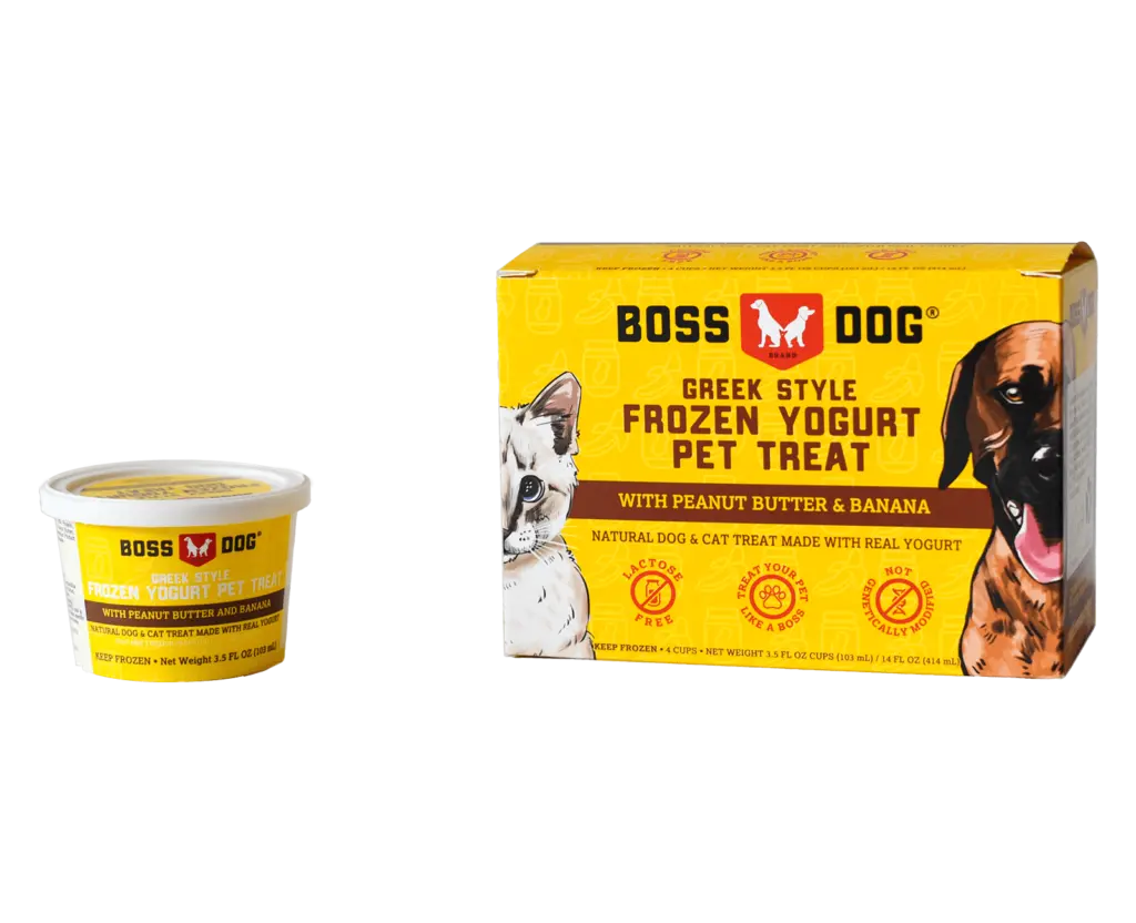 Boss Dog Greek Style Peanut Butter & Banana Frozen Yogurt Pet Treat 1